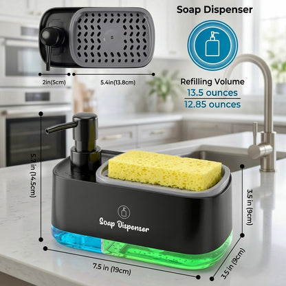 Dual Clean Soap Dispenser with Sponge Holder