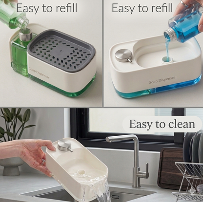 Dual Clean Soap Dispenser with Sponge Holder