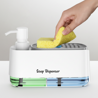 Dual Clean Soap Dispenser with Sponge Holder