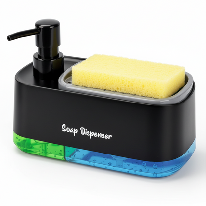 Dual Clean Soap Dispenser with Sponge Holder